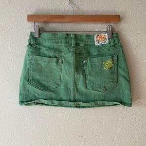 Y2K Vintage 2000s Ecko Red Green Mini Skirt Mcbling It Girl